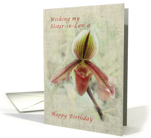 Happy Birthday Sister-in-Law, Vintage, Lady Slipper card (960207)