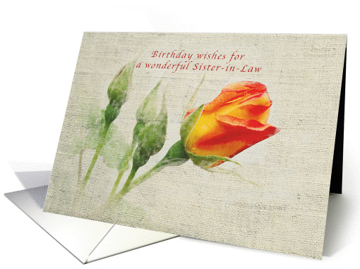 Happy Birthday Sister-in-law, Vintage, Roses card (960209)