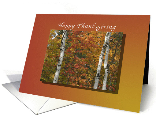Happy Thanksgiving, Grandparents, Trees in full Fall Colors card