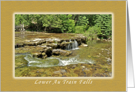 Lower Au Train Falls, Scenic Waterfall Collection, Blank Note Card