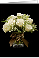 Thank You Mom, White roses card