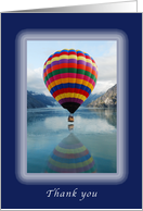 Thank You, Thoughtfulness, Hot Air Balloon in Alaska card