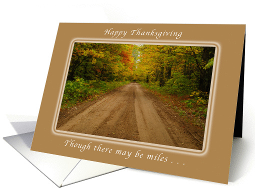 Happy Thanksgiving Autumn Road card (979089)