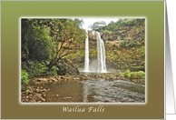 Wailua Falls, Scenic Waterfall Collection, Blank Note Card
