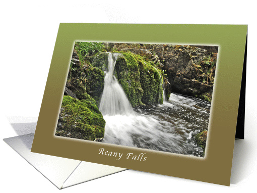 Reany Falls, Scenic Waterfall Collection, Blank Note card (980301)