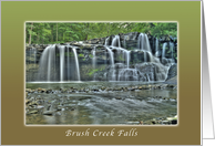 Brush Creek Falls, River View, Waterfall Collection, Blank Note Card
