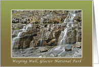 Weeping Wall Glacier National Park, Waterfalls, Blank Note Card