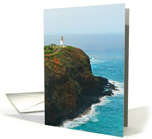 Kilauea Lighthouse, Hawaii, Lighthouse Collection, Blank Note card
