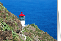 Makapuu Light, Hawaii, Scenic Lighthouse Collection, Blank Note Card