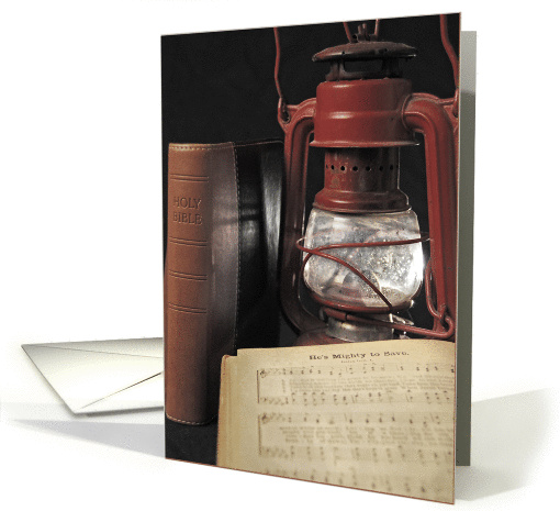 Old fashioned Faith, Religious, Bible, Hymnal, Lantern card (985187)