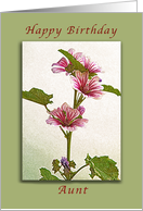 Happy Birthday Aunt in Law, pink flowers card