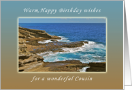 For my Cousin, Happy Birthday wishes, Hanauma Bay, Hawaii card