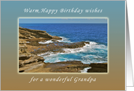 For my Grandpa, Happy Birthday wishes, Hanauma Bay, Hawaii card
