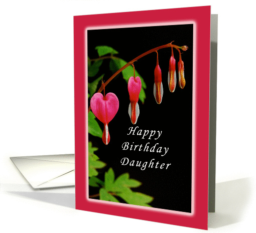 Happy Birthday, Daughter, Red Bleeding Heart Flowers card (992913)