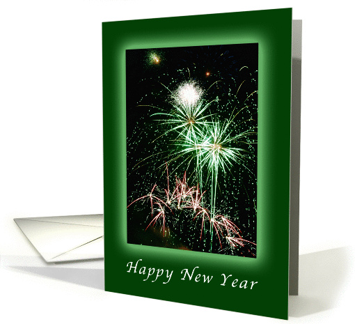 Happy New Year, Fireworks card (999001)