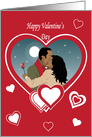 Valentine’s Day-Couple embrace under the moon and stars card