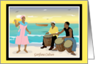 Garifuna Culture-Woman singing with drummers card