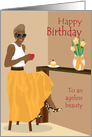 Birthday women - Beautiful black woman with a head scarf card