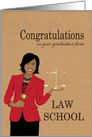 Graduation- Congratulations on your Law School Degree women card