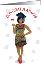 Graduation for women - Beautiful woman wearing her graduation cap card