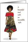 Birthday for Women - African American Woman with Natural Curly Hair card