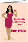 Birthday - Sexy Black Woman 40th Birthday Card