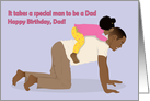 Birthday Dad - African American Father and Daughter playing horsey card