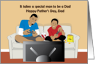 Happy Father’s Day - Father and son playing video games card