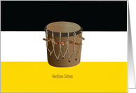 Garifuna Drum and Garifuna Flag Card