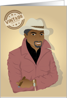 Birthday for man - certified vintage African American man card