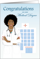 Graduation- Congratulations on your Medical School Degree women card