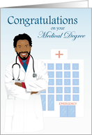 Graduation - Congratulations on your Medical School Degree for men card