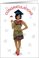 Graduation for women - Beautiful woman wearing her graduation cap card