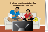 Happy Father’s Day - Father and son playing video games card
