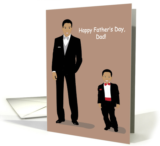 Father's Day - Father and son in Tuxedo card (960977)