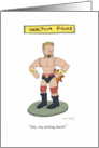 Funny Get Well Soon From Back Surgery - Action Figure Humor For Men card