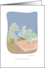 Sweet Humorous I Believe in You Unicorn Encouragement card