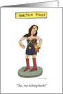 Funny Get Well Soon From Back Surgery Action Figure Humor For Women card