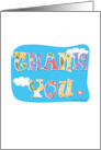 Colorful Thank You To A Kid card