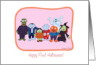 Cute Happy First Halloween For a Sweet Great Granddaughter card