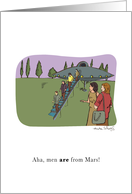 Funny Men Are From Mars Happy Birthday For Him card