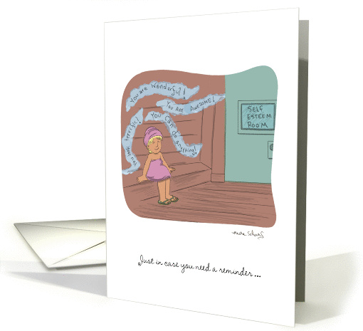 Self Esteem Room Mother's Day Humor for an Aunt card (1283878)