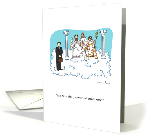 Funny Power of Attorney Law School Congratulations card (1283902)