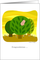 Congratulations on the Fruit of your Labor Humor Cartoon card