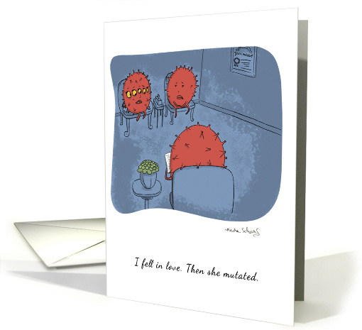 Humorous Mutated Coronavirus Valentine's Day card (1667852)