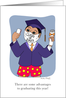 Congratulations Masked 2021 Graduate For Him During Coronavirus card