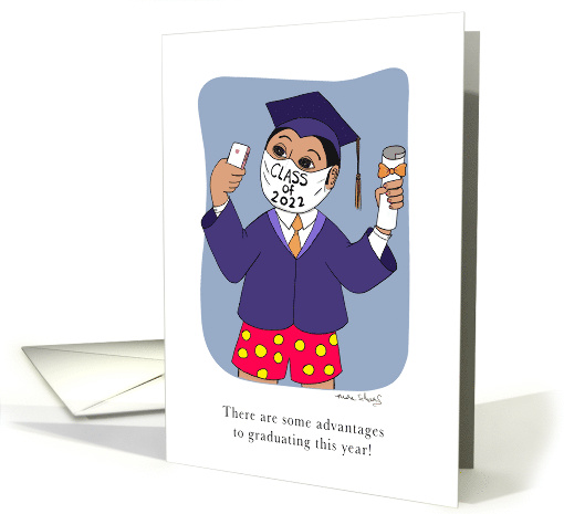 Congratulations 2022 Graduate For Him Masked During Coronavirus card