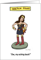 Funny Get Well Soon From Back Surgery Action Figure Humor For Women card