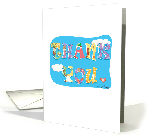 Colorful Thank You To A Kid card (970579)