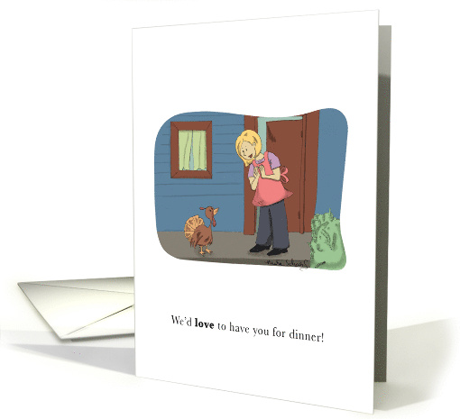 Funny Illustrated Happy Thanksgiving card (980987)
